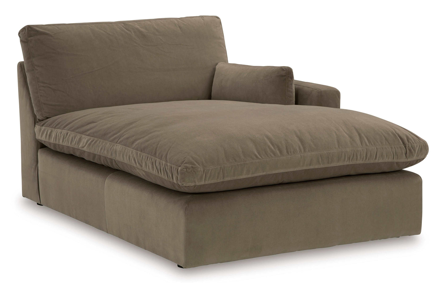 Sophie Cocoa Velvet Modular 3pc RAF Chaise Sectional