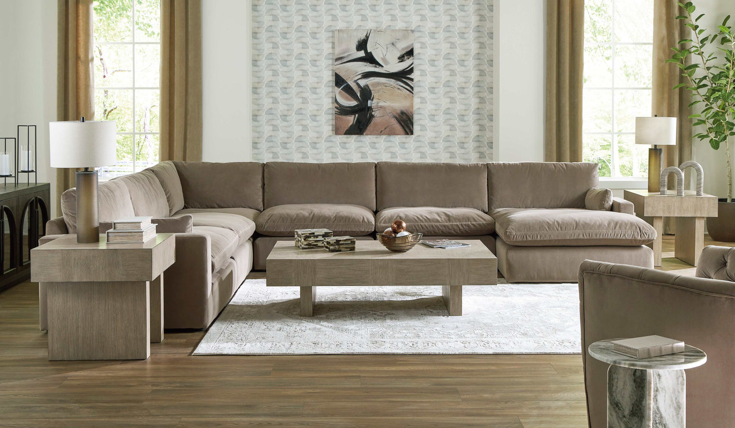 Sophie Cocoa Velvet Modular Sectional Units "Create your own Style"