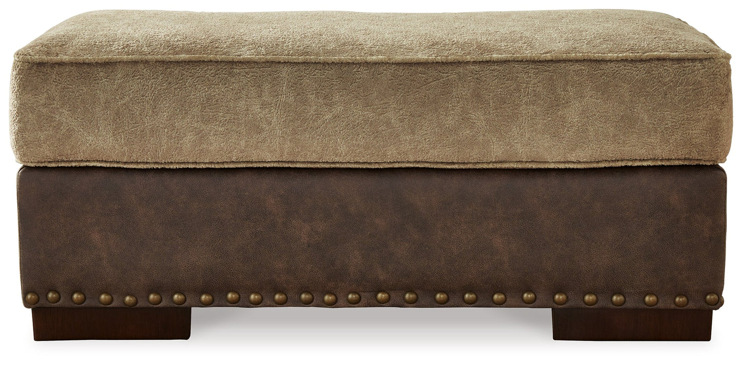 Alesbury Brown Sofa, Loveseat, Oversized Chair and Ottoman