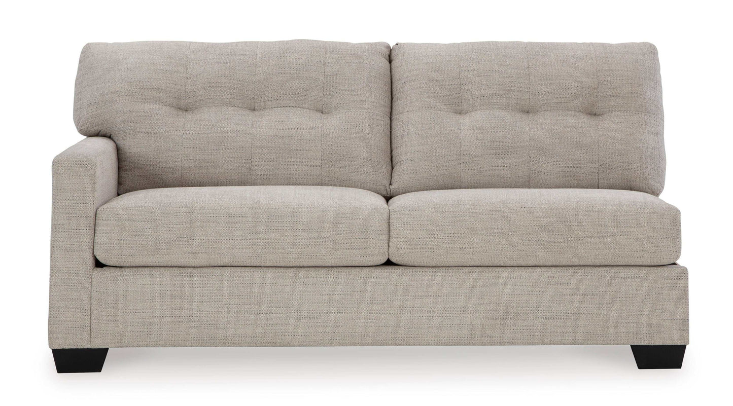 Mahoney Pebble 2pc Sectional Full Sleeper Sofa w/ RAF Chaise