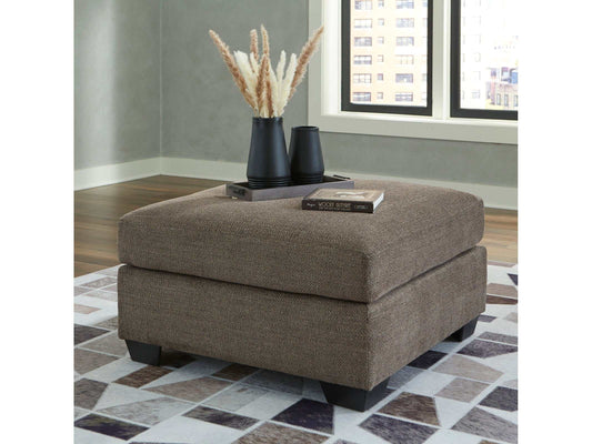 Mahoney Chocolate Oversized Accent Ottoman
