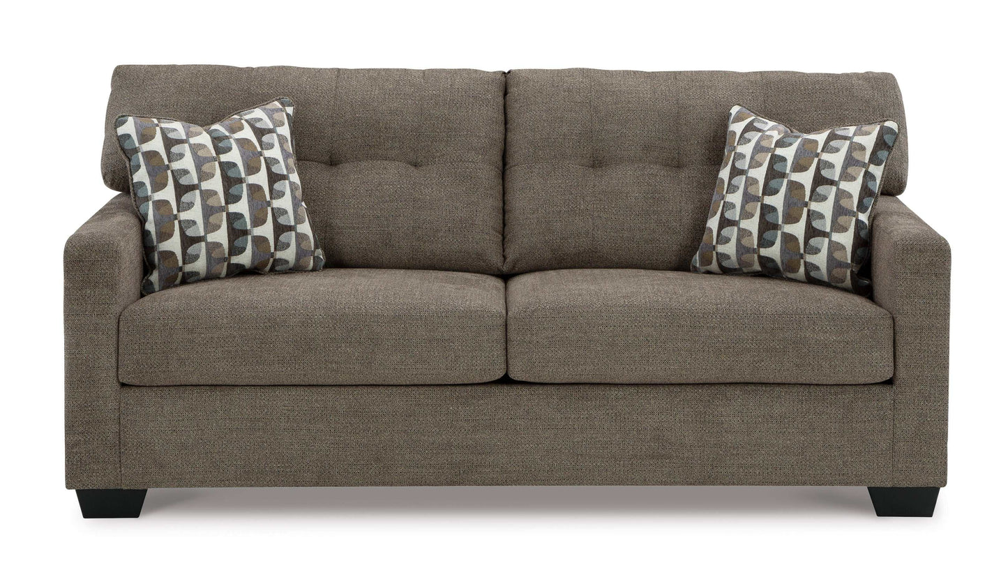 Mahoney Chocolate Sofa & Loveseat Living Room Set / 2pc