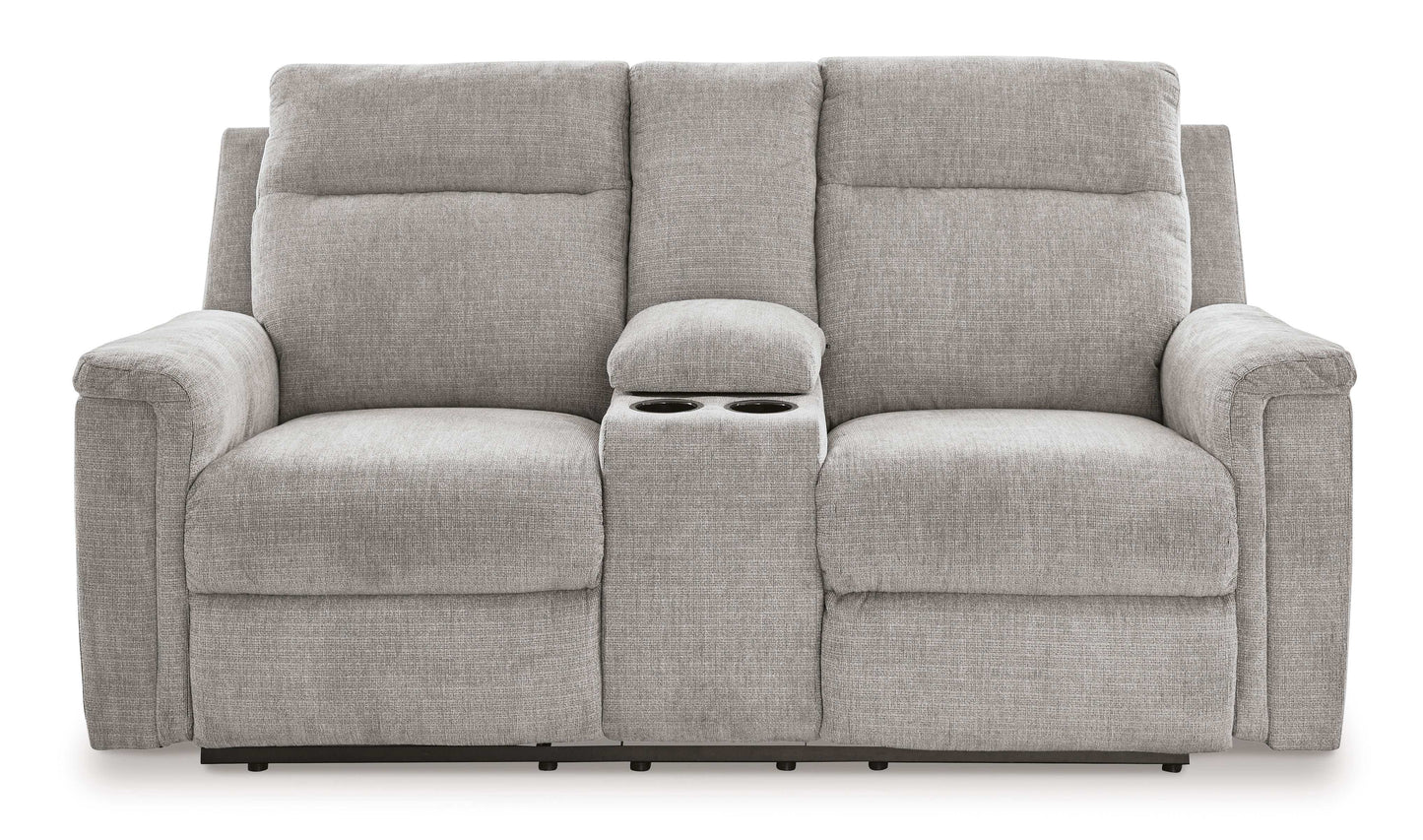 Barnsana Ash Micro Chenille Power Reclining Living Room Set / 3pc