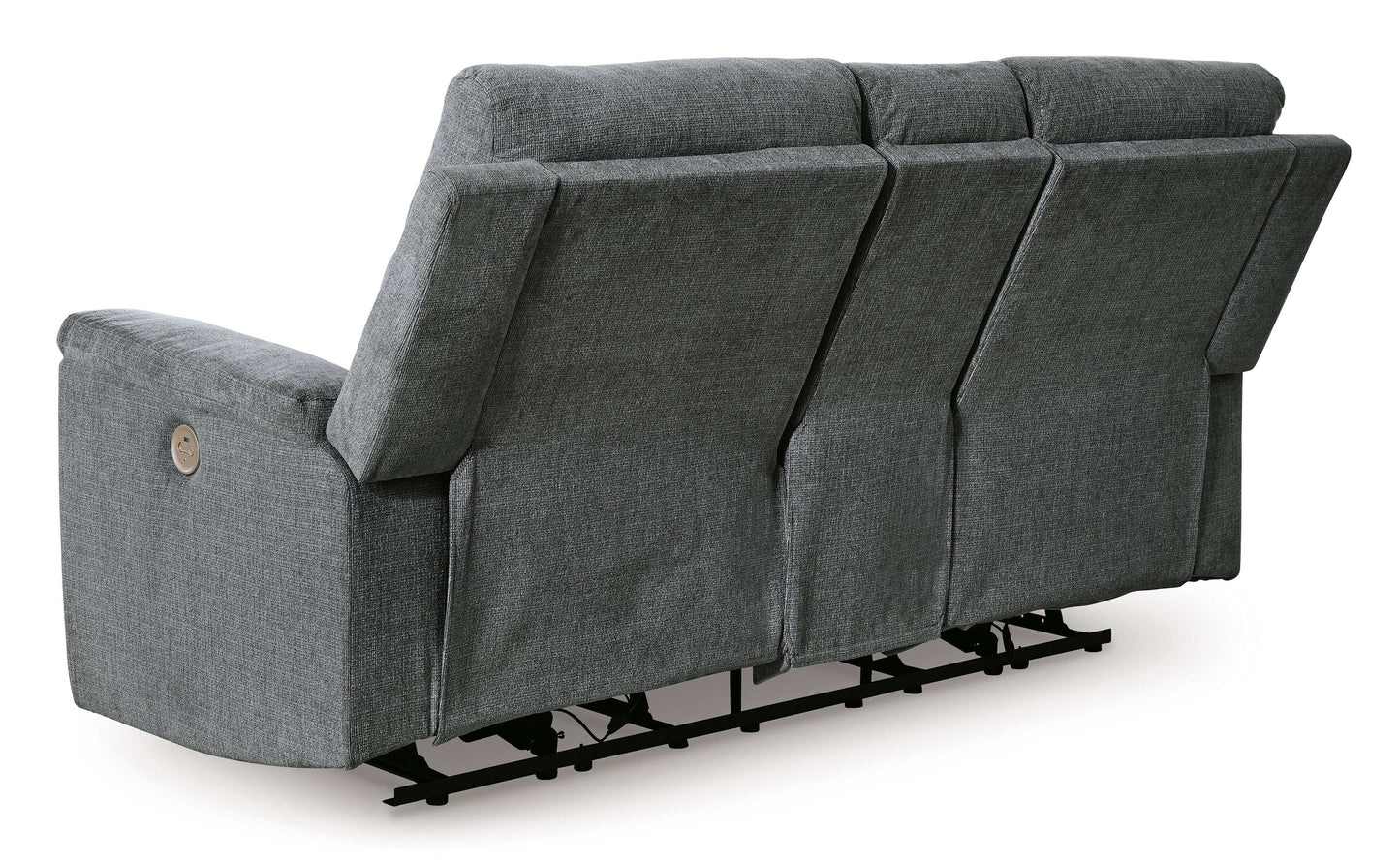 Barnsana Gravel Micro Chenille Power Reclining Living Room Set / 3pc