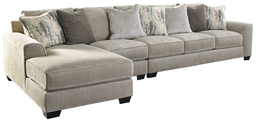 Ardsley Pewter 3pc LAF Chaise Sectional