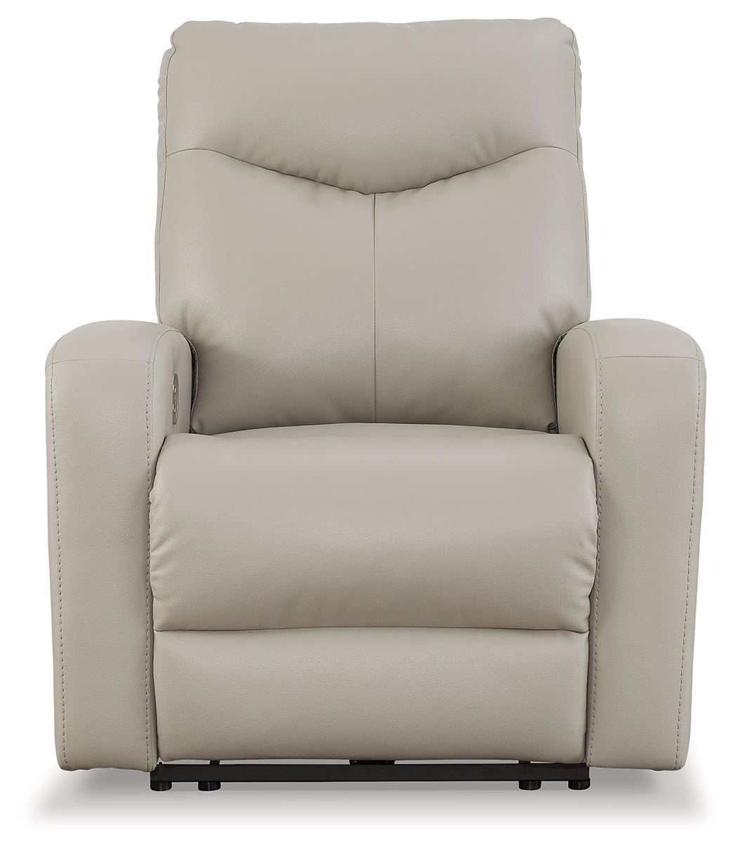 Ryversans Dove Gray Power Recliner