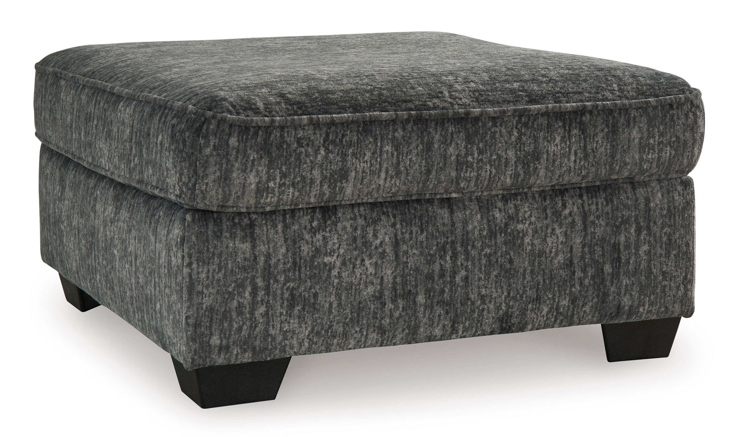 Lonoke Gunmetal Oversized Accent Ottoman