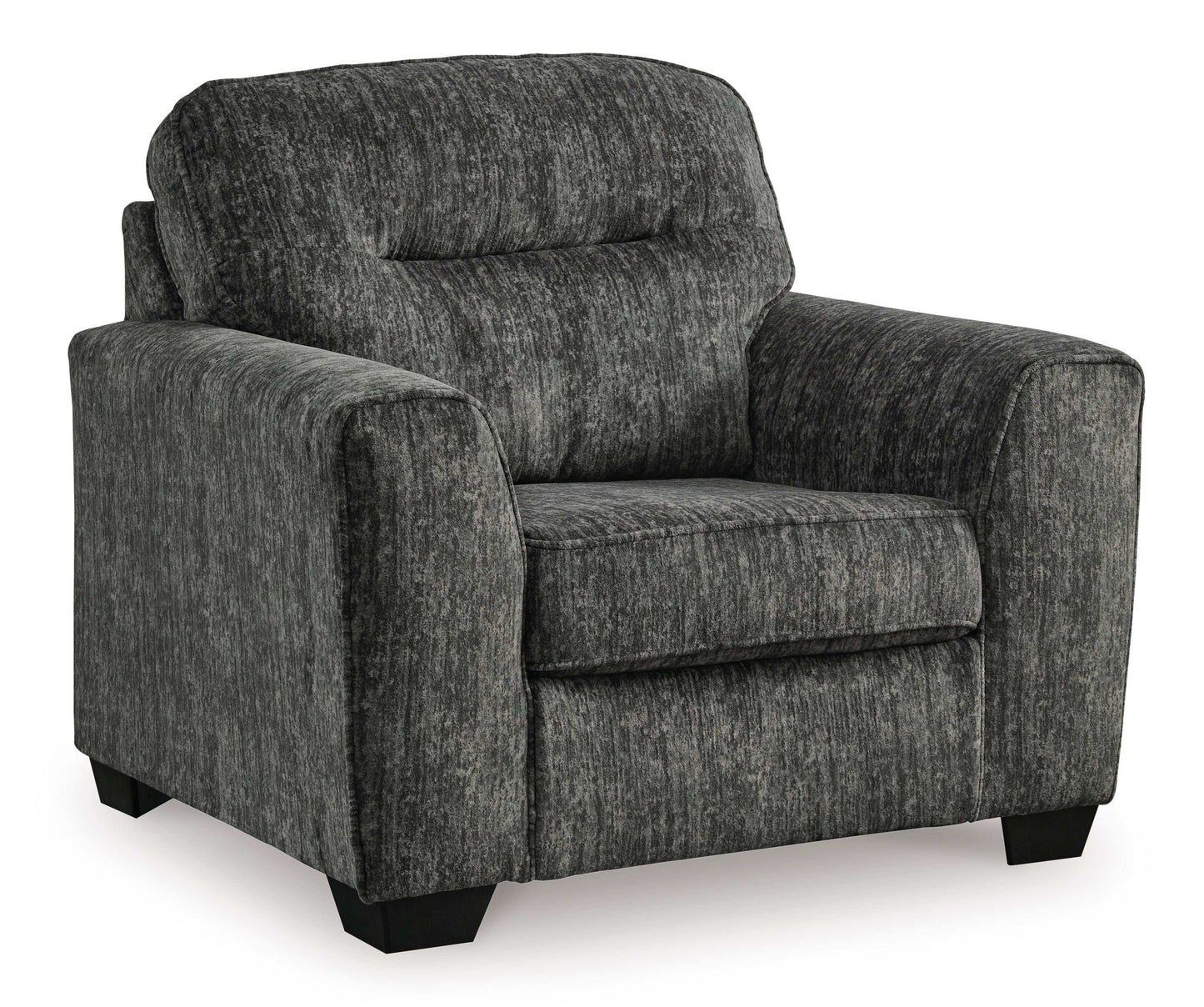 Lonoke Gunmetal Oversized Chair & Ottoman