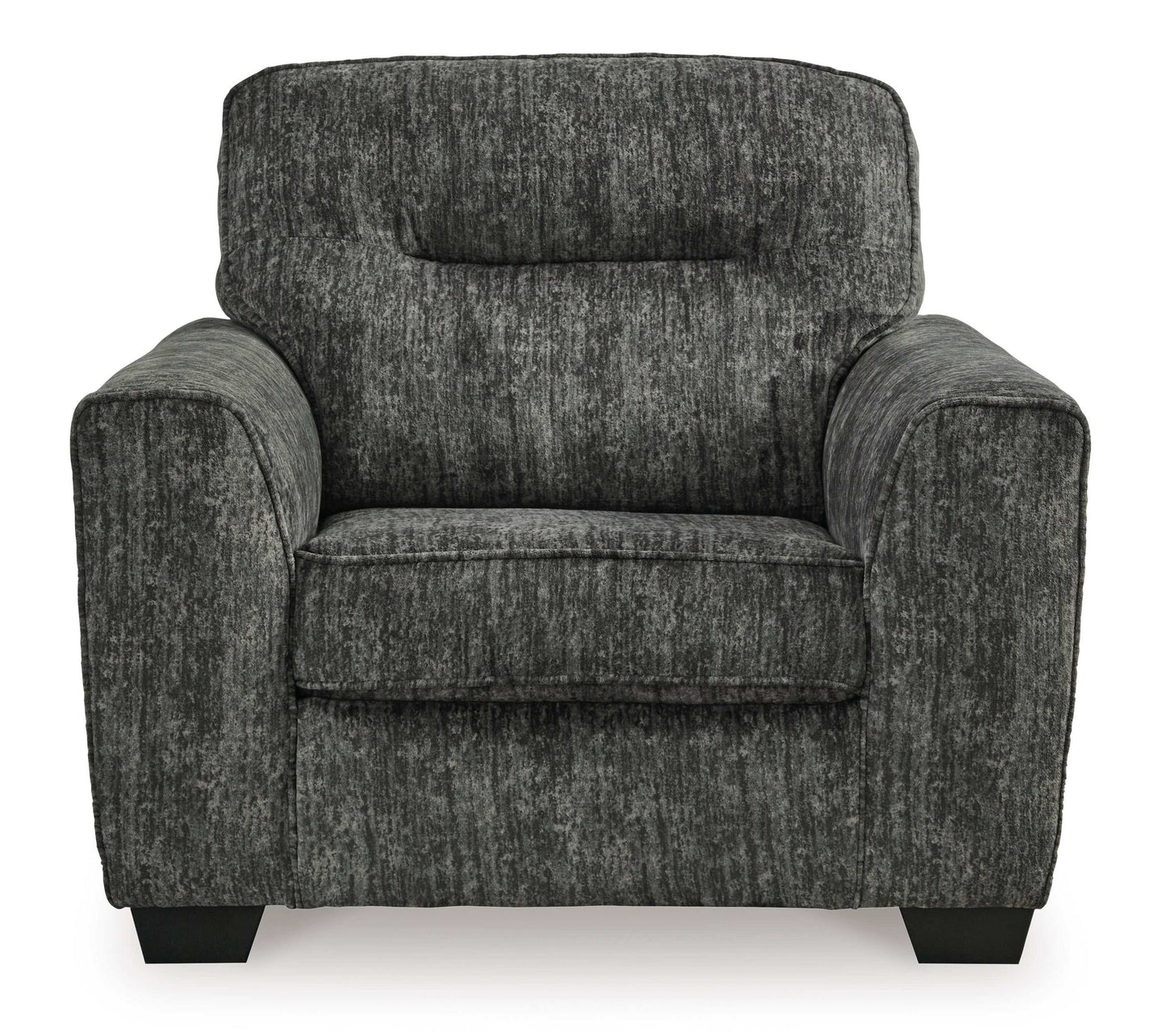 Lonoke Gunmetal Oversized Chair & Ottoman