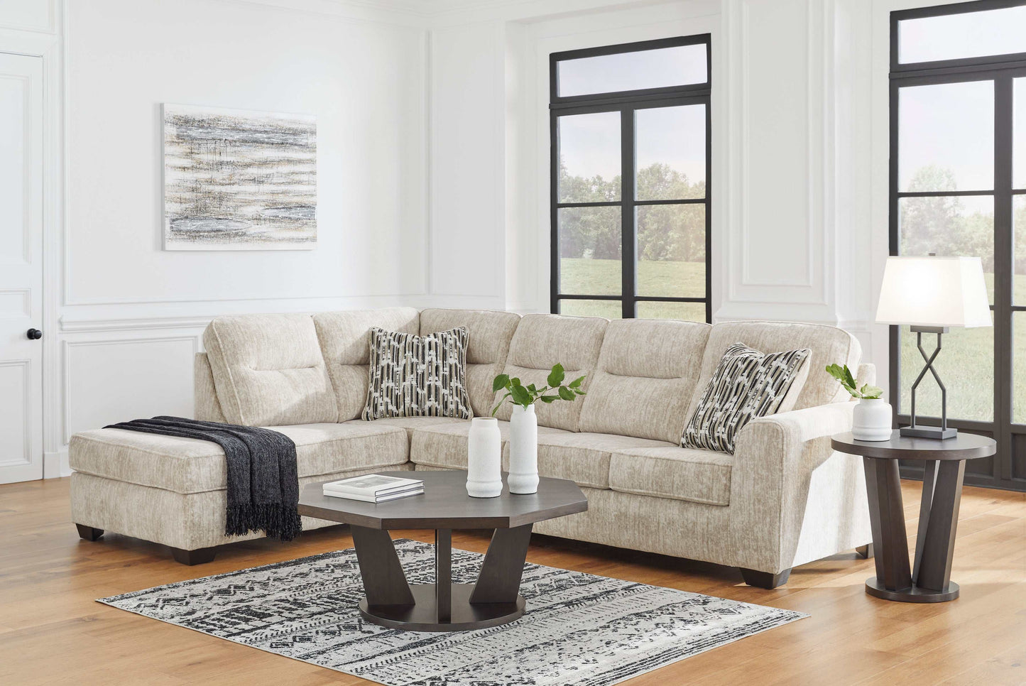 Lonoke Parchment 2pc LAF Chaise Sectional