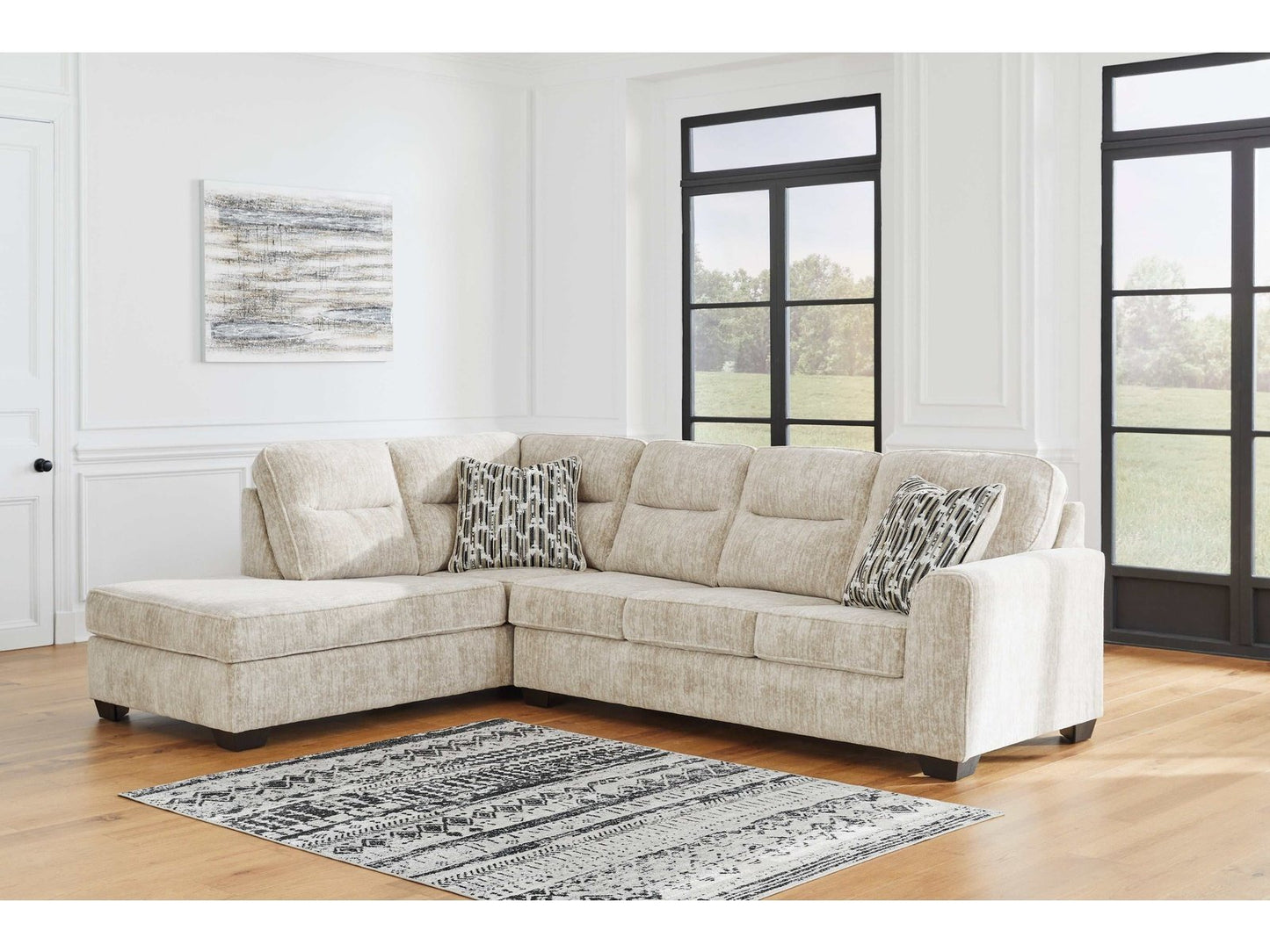 Lonoke Parchment 2pc LAF Chaise Sectional