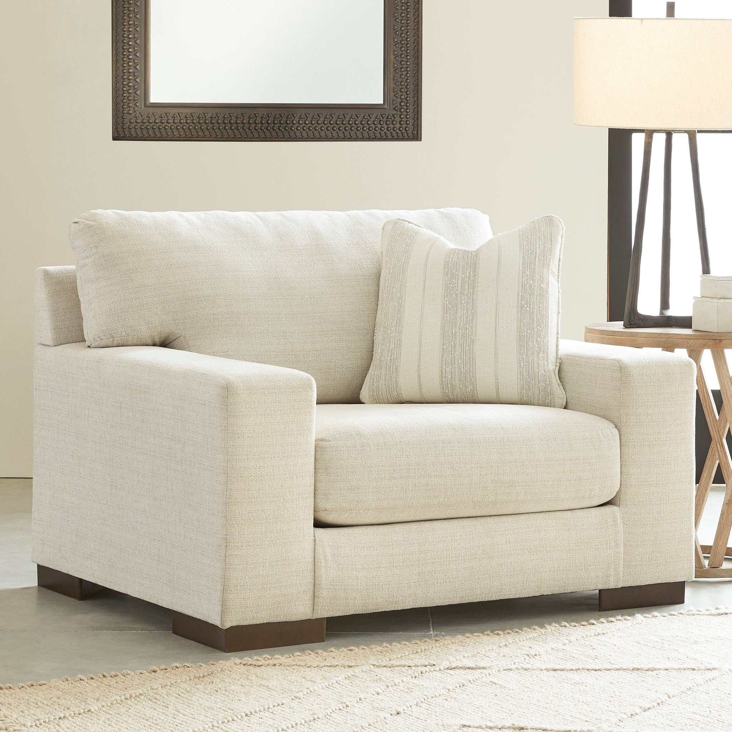 Maggie Birch Oversized Chair & Ottoman Set