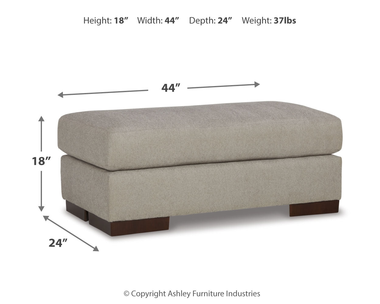 Maggie Flax Oversized Chair and Ottoman