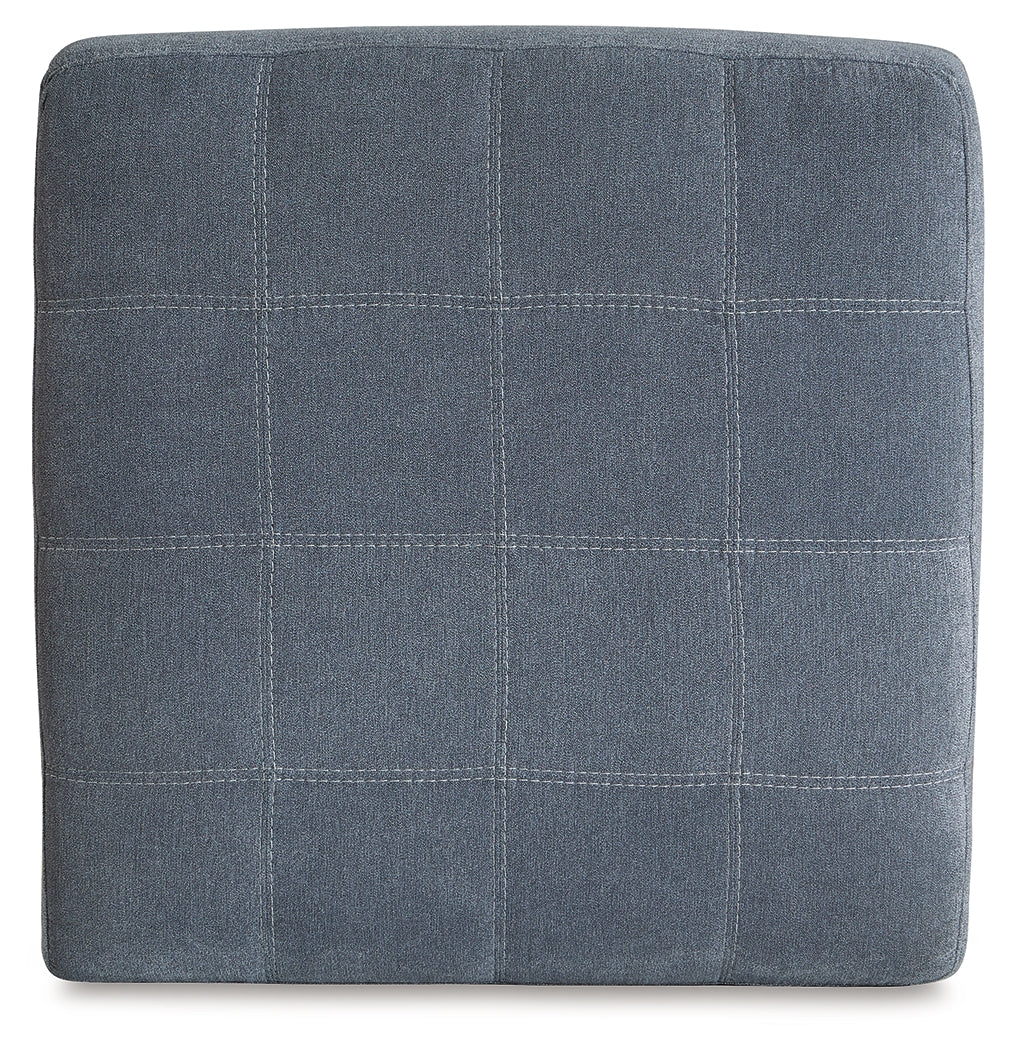 Marleton Denim Oversized Accent Ottoman