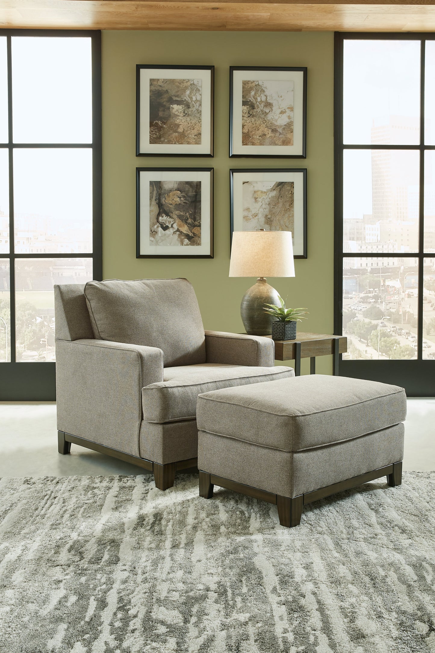 Kaywood Granite Chair and Ottoman