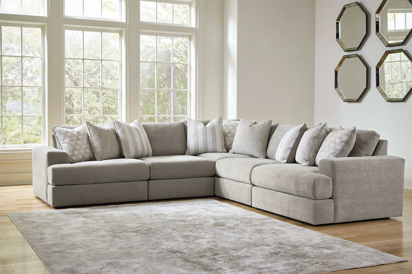 Avaliyah Ash Gray Chenille Modular Sectional Units Create your own Style
