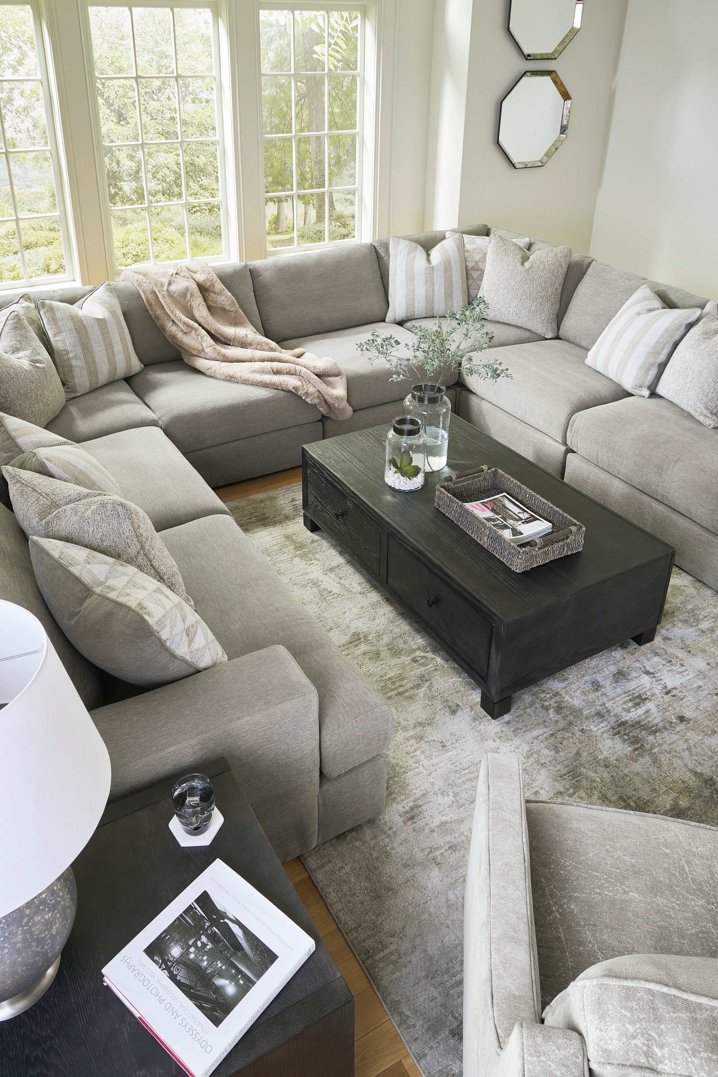 Avaliyah Ash Gray Chenille Modular Sectional Units Create your own Style