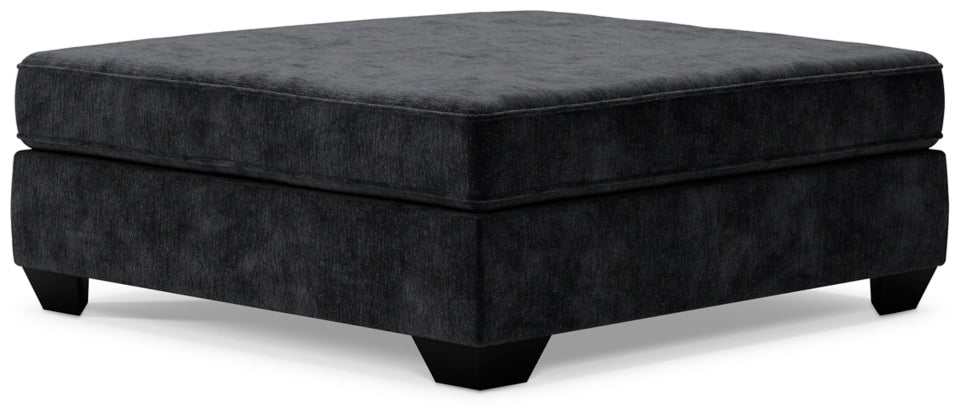 Lavernett Charcoal Oversized Accent Ottoman