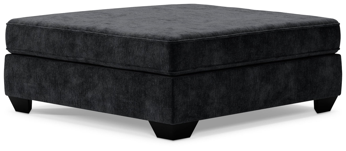 Lavernett Charcoal 4-Piece Sectional with Ottoman