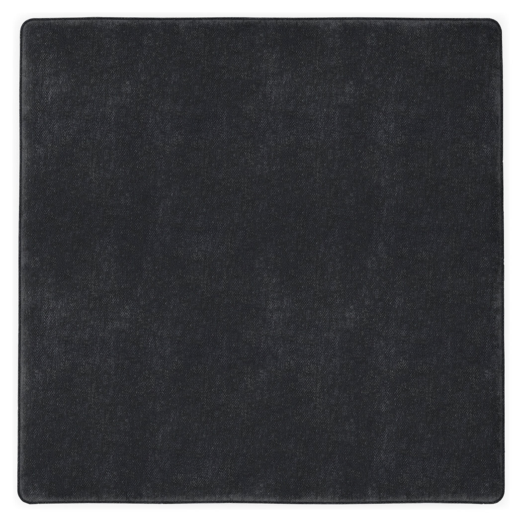 Lavernett Charcoal 3-Piece Sectional and Oversized Ottoman