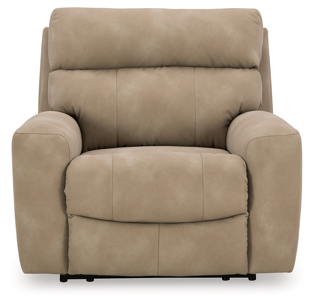 Next-Gen DuraPella Sand Power Recliner with Adj. Headrest