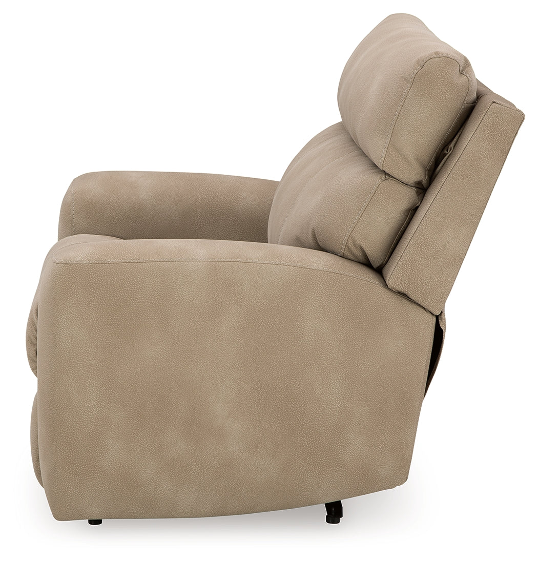 Next-Gen DuraPella Sand Power Recliner with Adj. Headrest