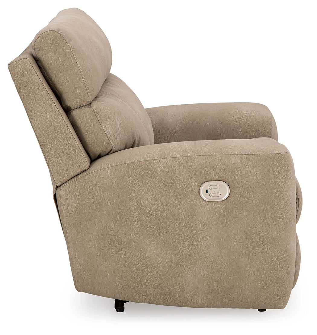 Next-Gen DuraPella Sand Power Recliner with Adj. Headrest