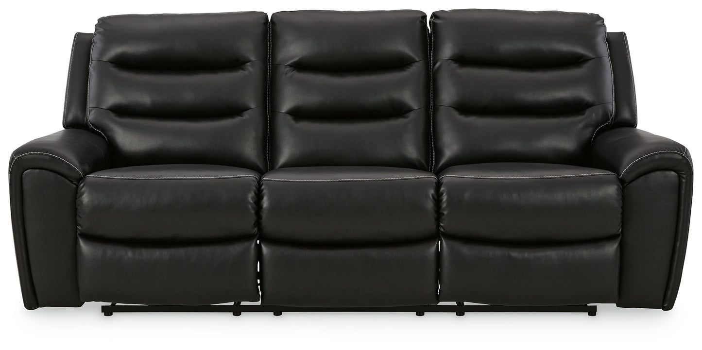 Warlin Black Power Reclining Sofa and Loveseat