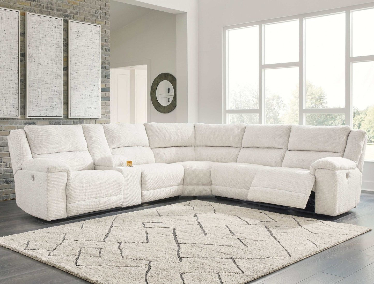 Keensburg Linen 3pc Power Reclining Sectional
