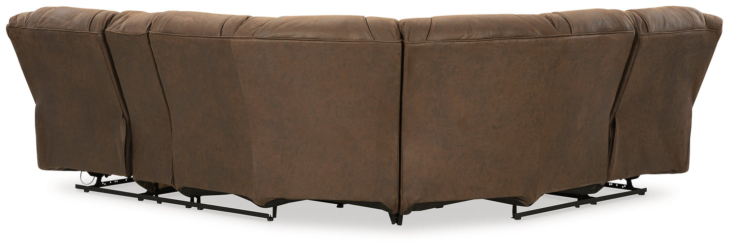 Trail Boys Walnut 2-Piece Reclining Sectional