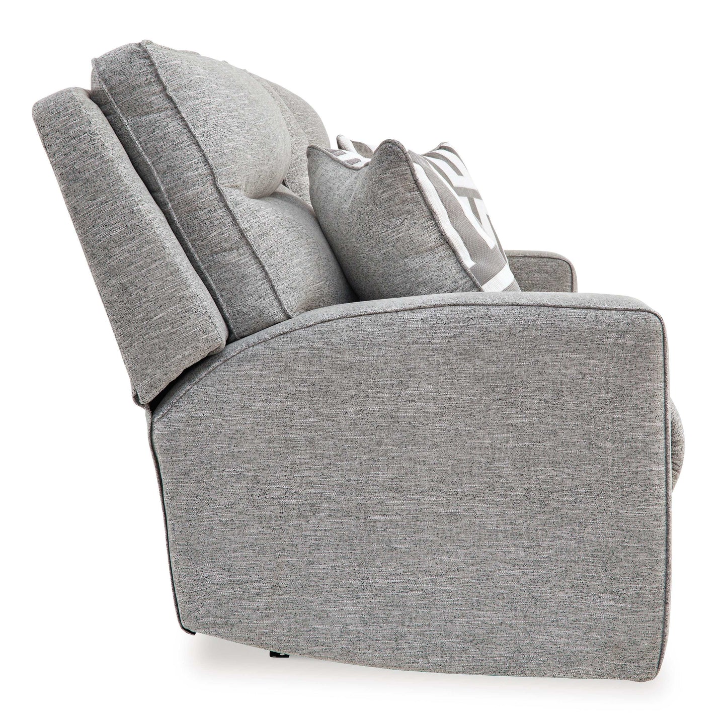 Biscoe Pewter Power Reclining Loveseat w/ Console