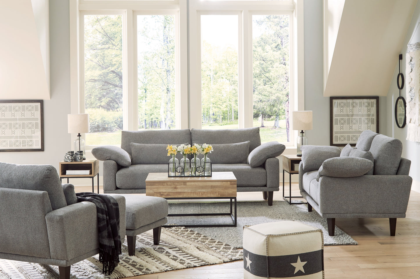 Gerdanet Natural Coffee Table and 2 End Tables