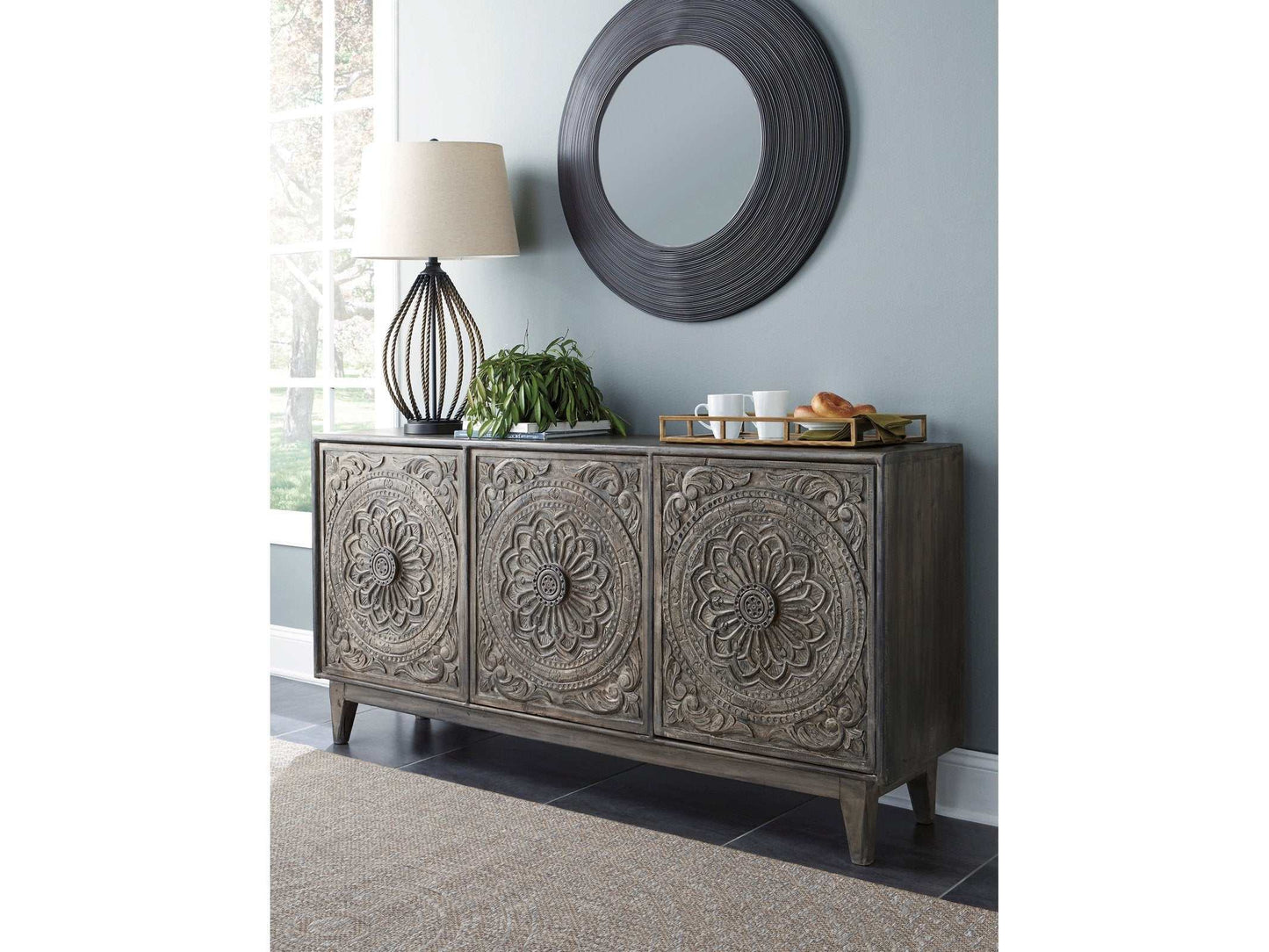 Fair Ridge Dark Brown Accent Cabinet