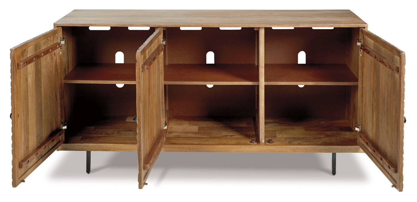 Kerrings Brown/Black/White Accent Cabinet