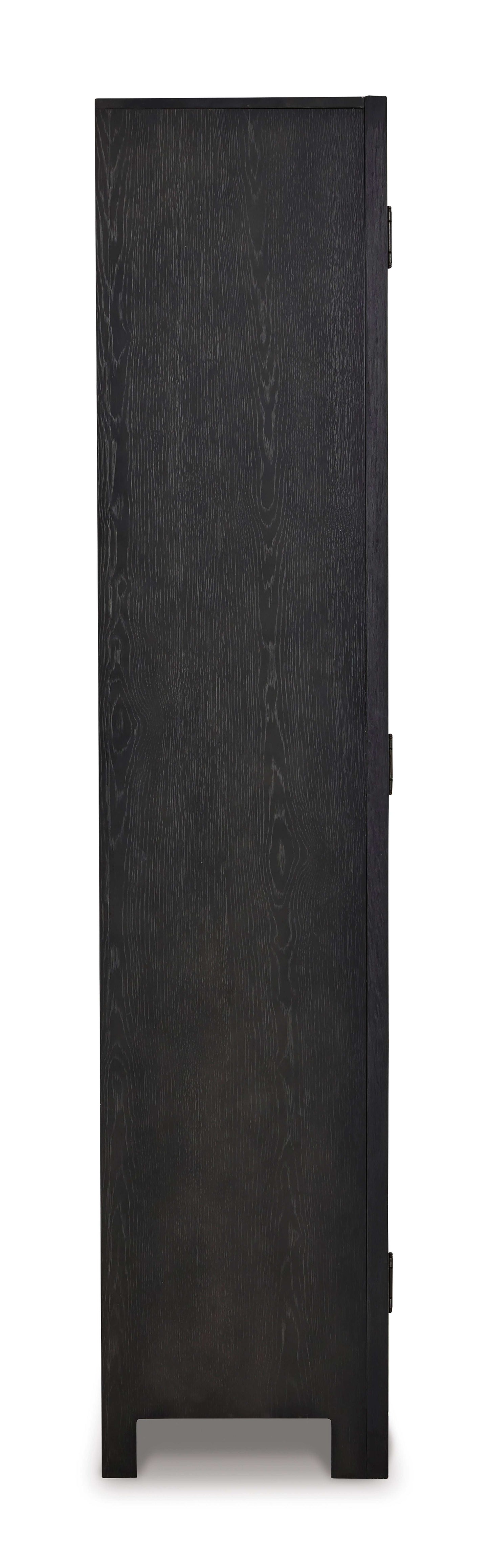 Lenston Black/Gray Tall Accent Cabinet