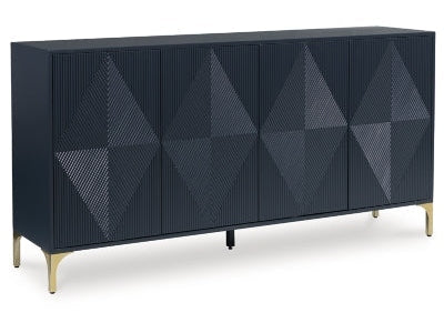 Loirwick Dark Blue Accent Cabinet - Ornate Home