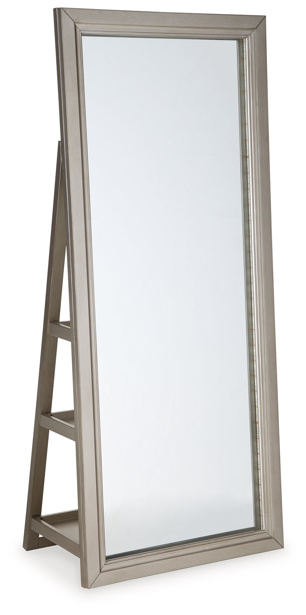 Evesen Champagne Floor Mirror w/ Storage