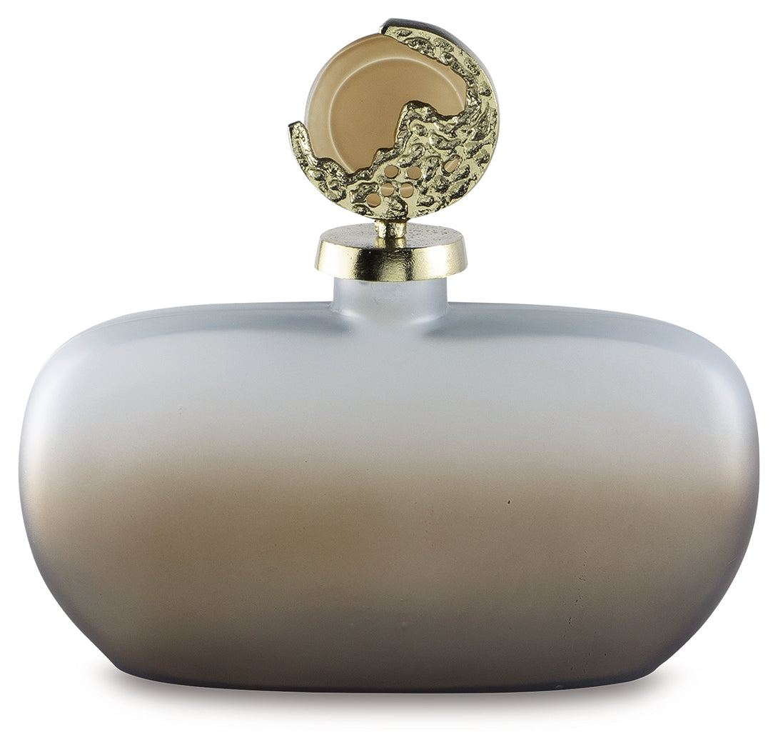 Acario Taupe/Gold Finish Jar- Viva Furn