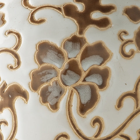 Adalham Cream/Brown Jar- Viva Furn