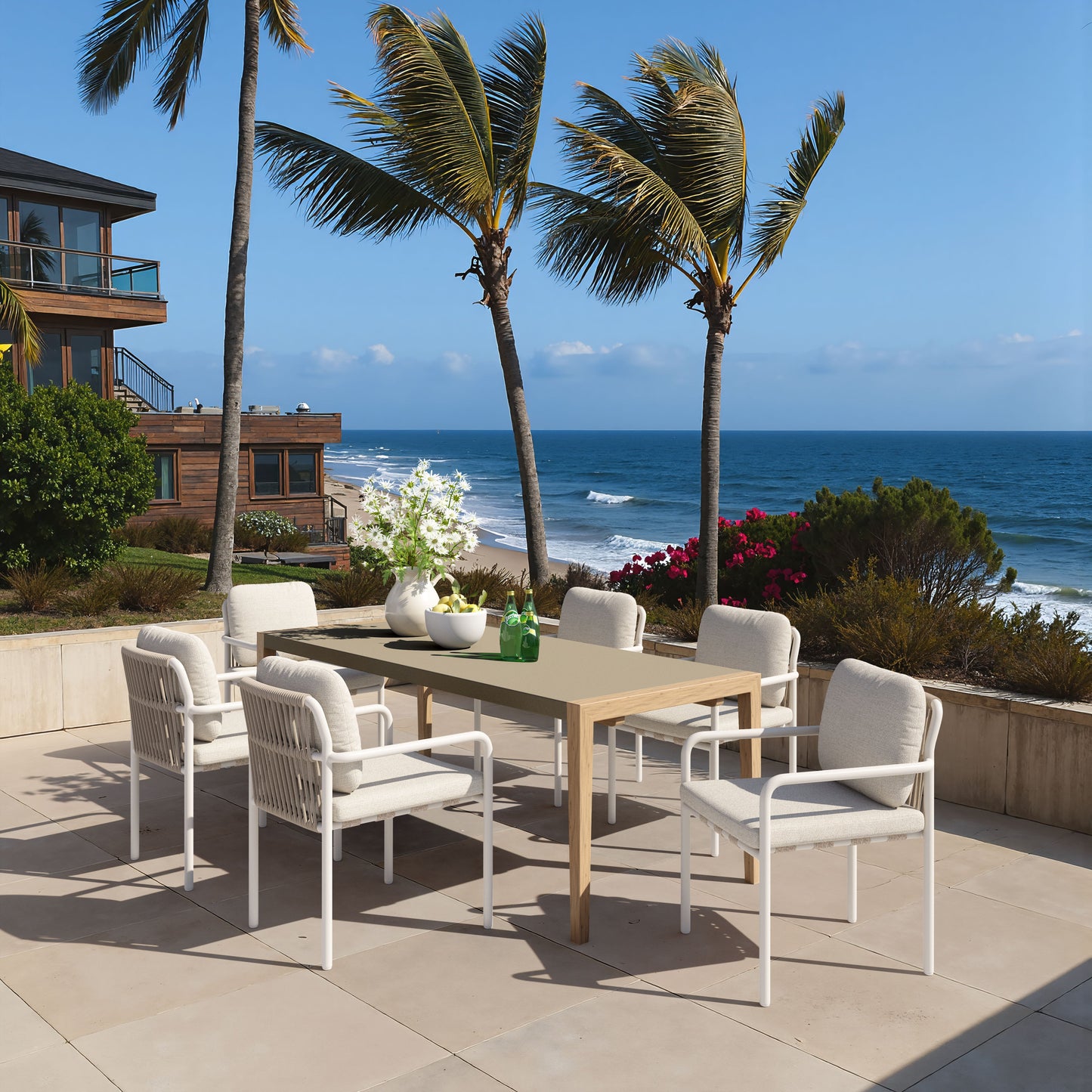 Aite Beige Outdoor Dining Chair (Set of 2) - Ornate Home