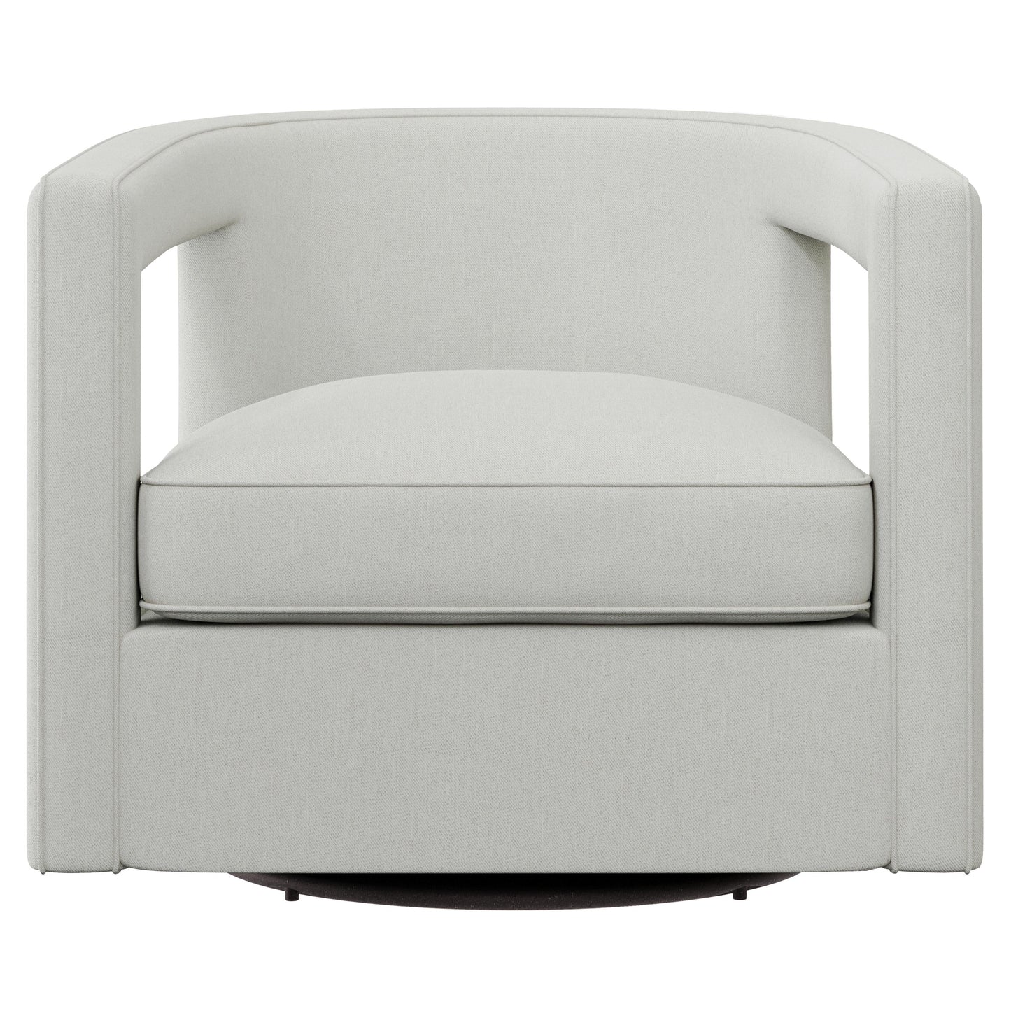 Alana White/Cream Fabric Swivel Chair - Ornate Home