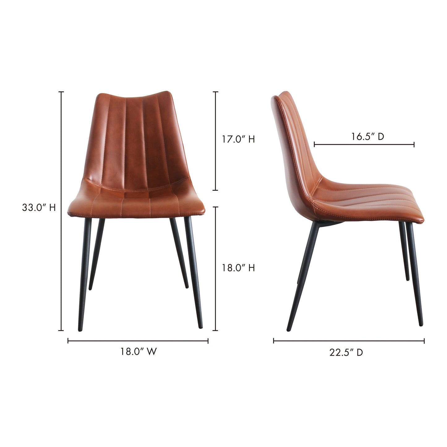 Alibi Brown Dining Chair (Set of 2) - Ornate Home