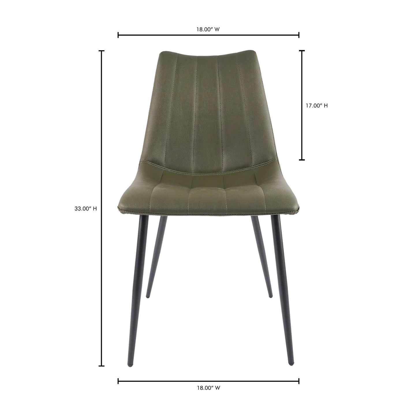 Alibi Dark Green Dining Chair (Set of 2) - Ornate Home