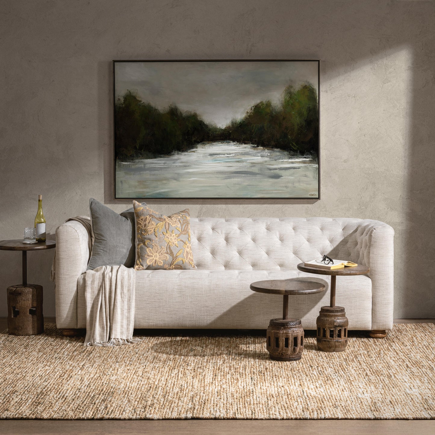 Amira Natural Accent Table Large - Ornate Home