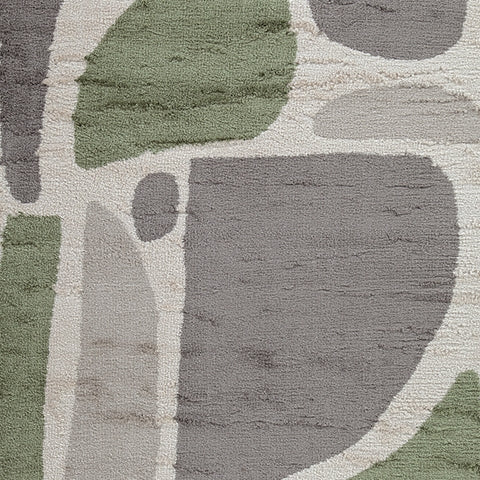 Anburgh Green/Gray/Ivory Medium Rug- Viva Furn