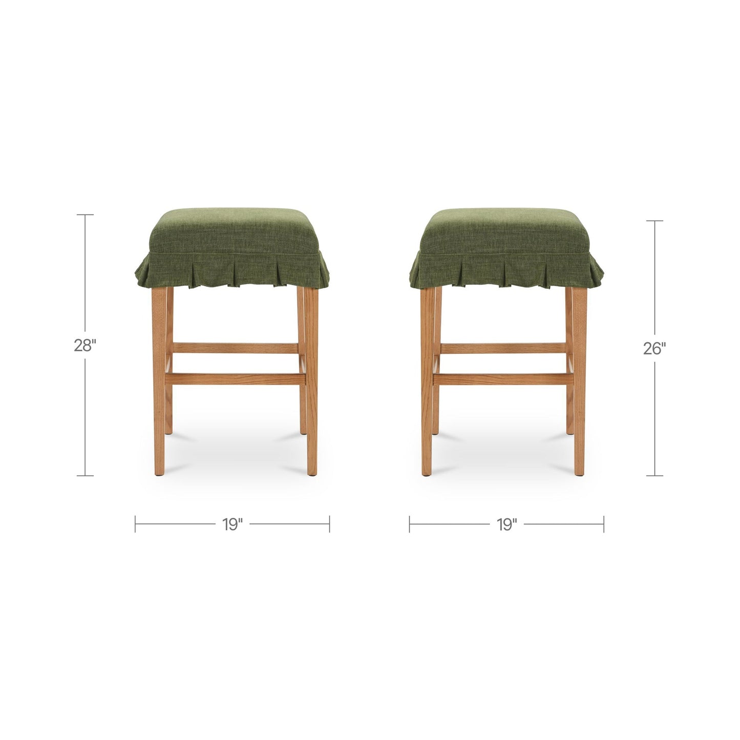 Anna Green/Walnut Counter Stool - Ornate Home