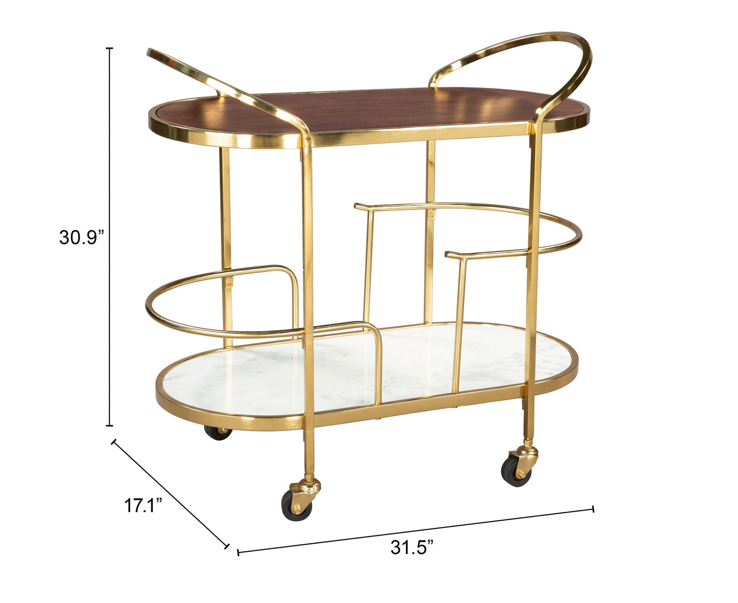 Antalya Multicolor Bar Cart - Ornate Home