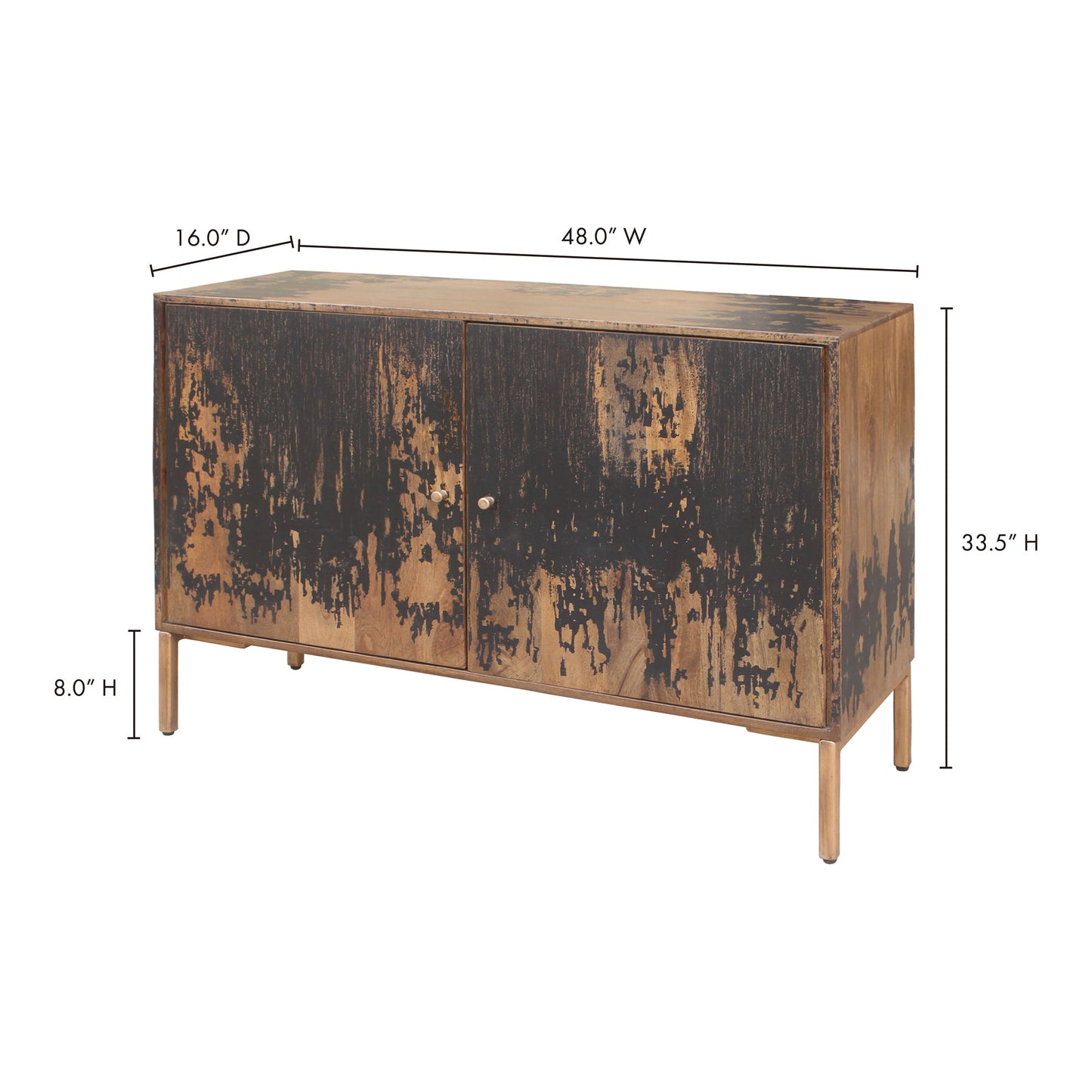 Artists Black Small Sideboard - Ornate Home