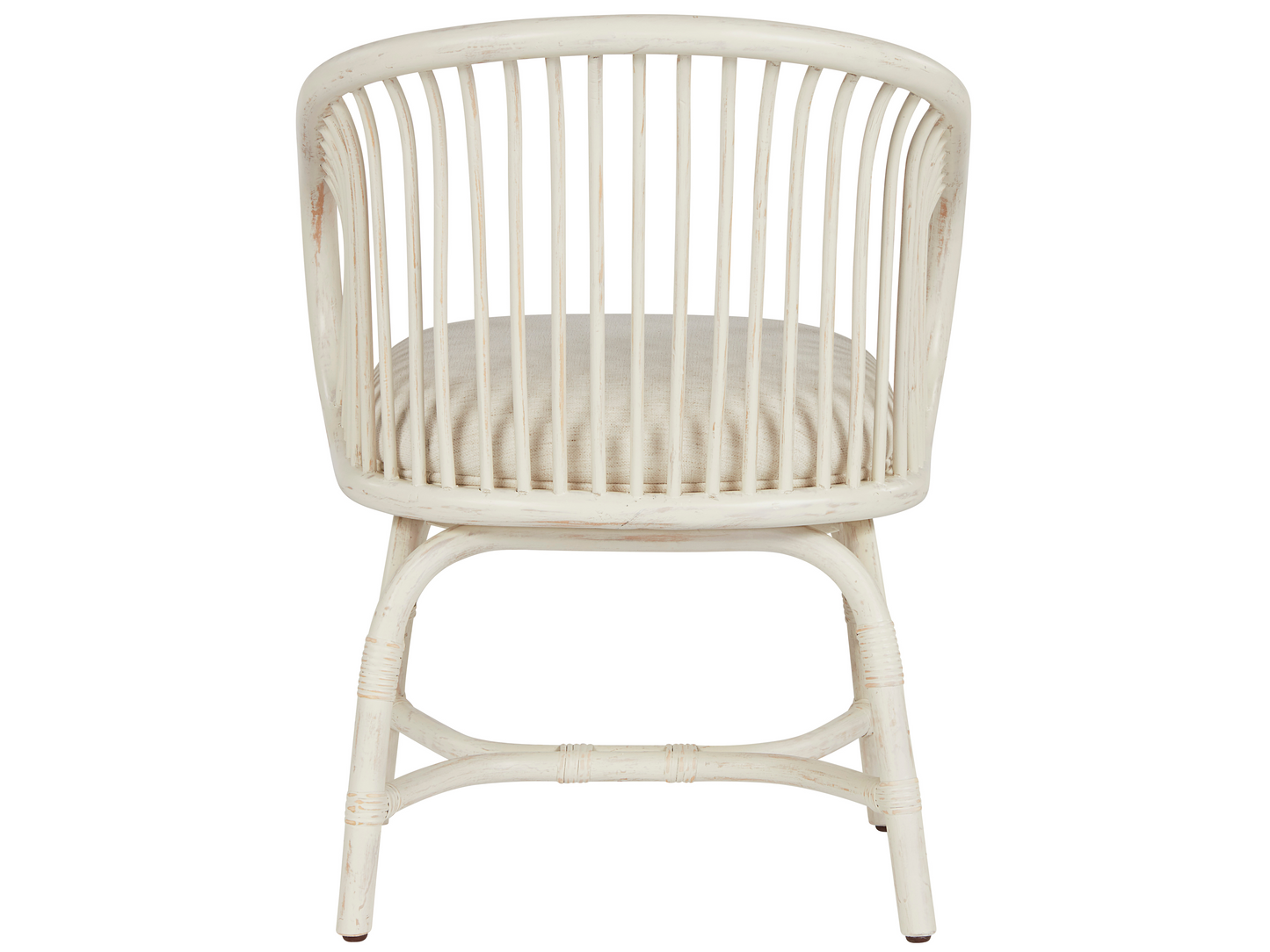 Aruba Nomad Snow/Egret Rattan Dining Chair - Ornate Home
