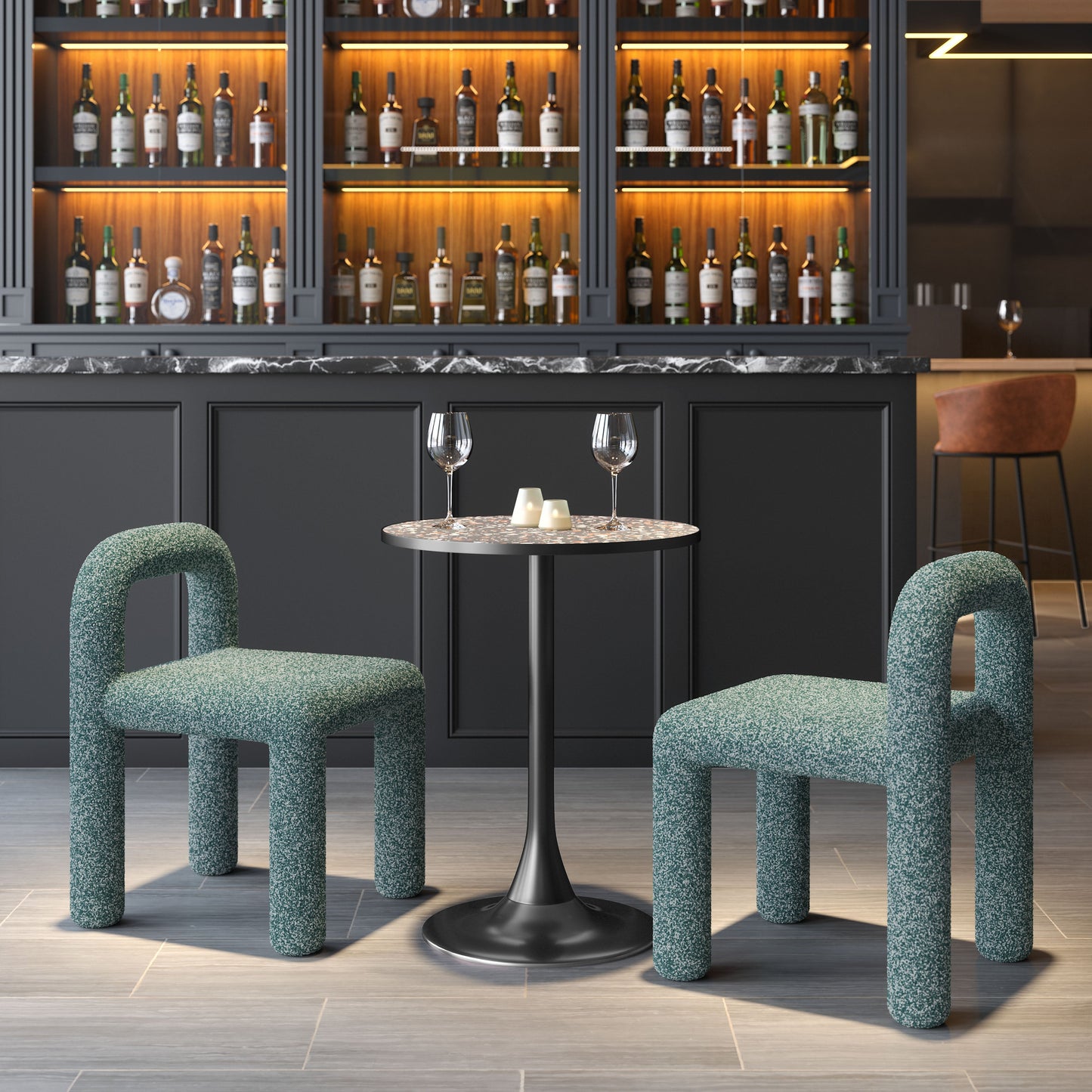 Arum Snowy Green Dining Chair (Set of 2) - Ornate Home